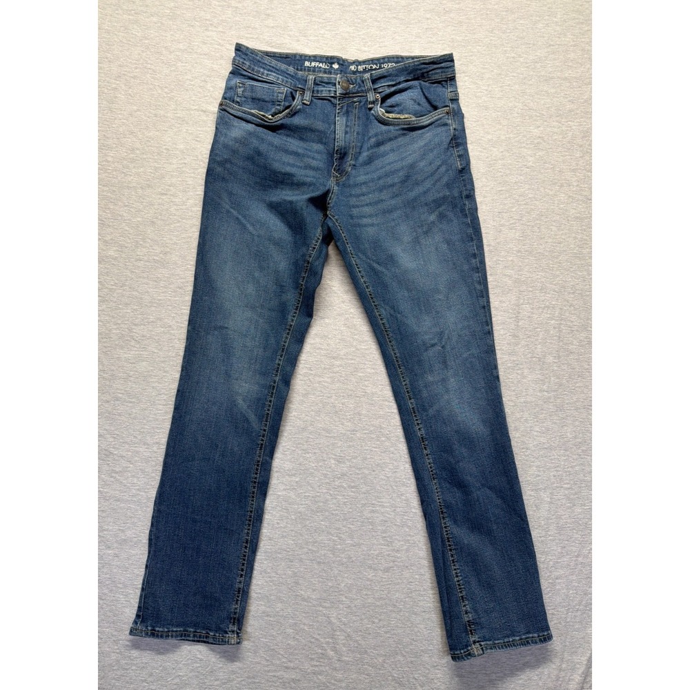 Buffalo David Bitton Max-X Jeans Mens 34x32 (Fits 32x31) Blue Denim Boho Skinny